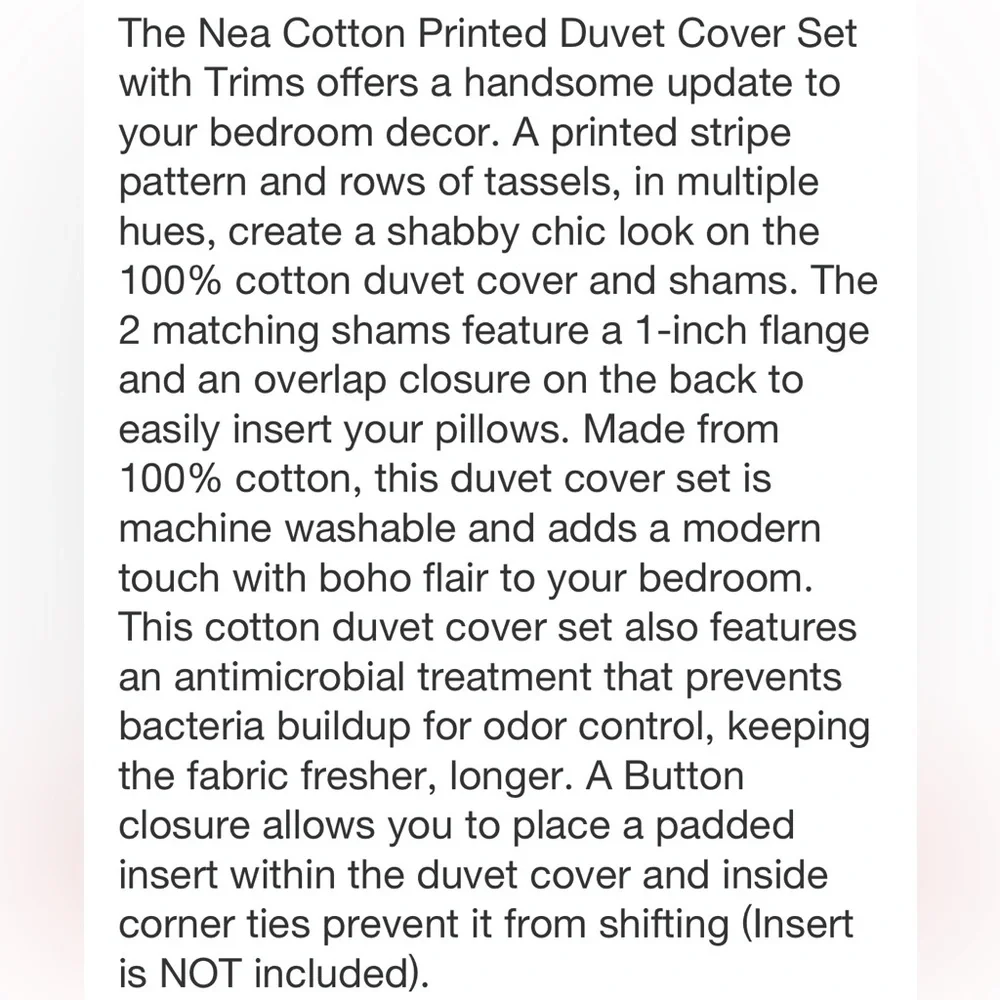 INK + IVY NWT new cotton printed duvet cover set -gray/ivory -full/queen